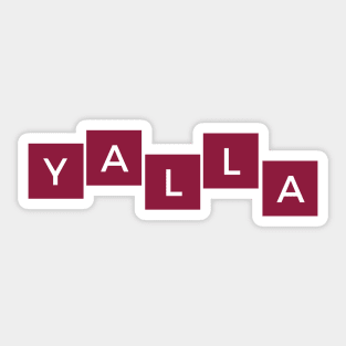 yalla - box maroon red Sticker